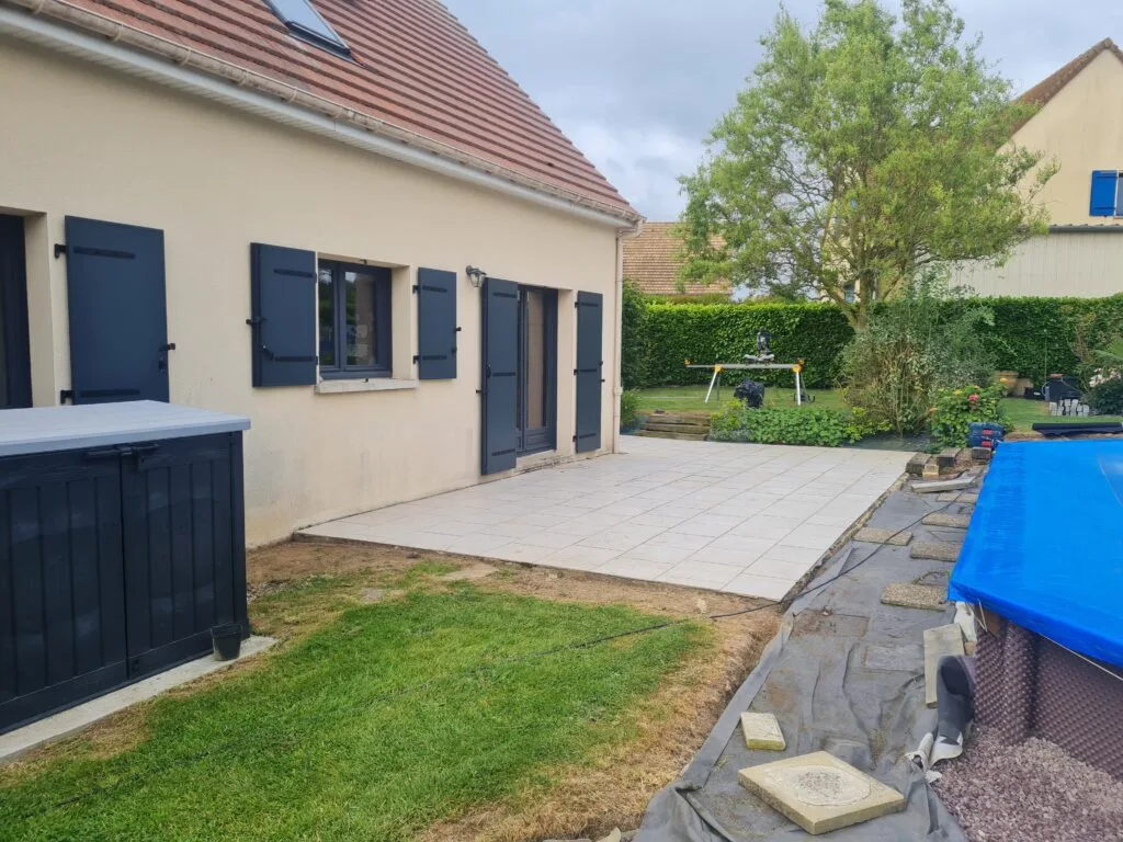 Emplacement future terrasse bois classe 4 choix US Barbery